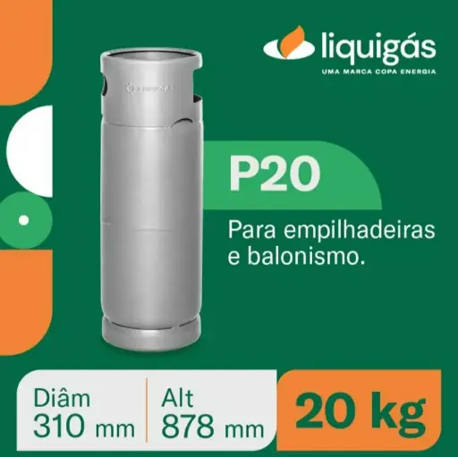 [P20] Gás Liquigás P-20 - (20kg) Empilhadeiras