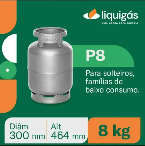 [P8] Gás Liquigás P-8 (8 kg) 